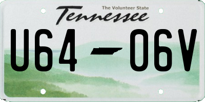 TN license plate U6406V