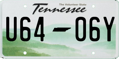 TN license plate U6406Y