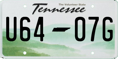 TN license plate U6407G