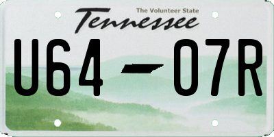 TN license plate U6407R