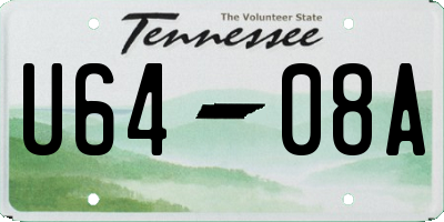 TN license plate U6408A