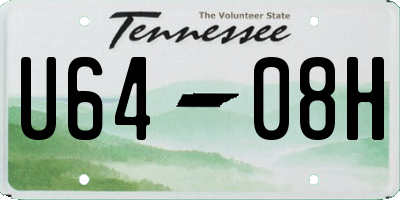 TN license plate U6408H