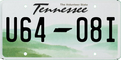 TN license plate U6408I
