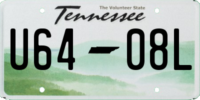 TN license plate U6408L