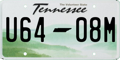 TN license plate U6408M