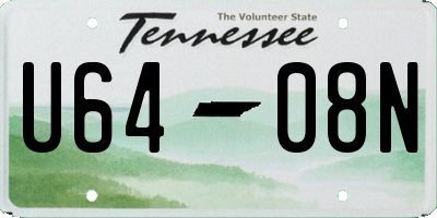 TN license plate U6408N