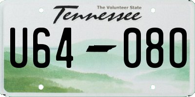 TN license plate U6408O