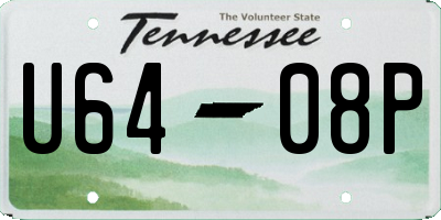 TN license plate U6408P