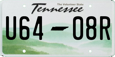 TN license plate U6408R
