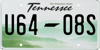 TN license plate U6408S