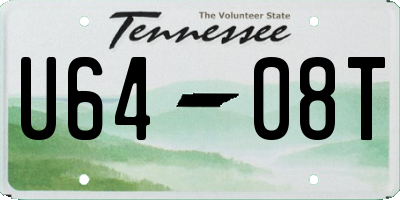 TN license plate U6408T