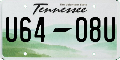 TN license plate U6408U