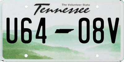 TN license plate U6408V