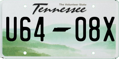 TN license plate U6408X