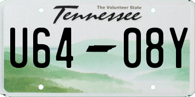TN license plate U6408Y