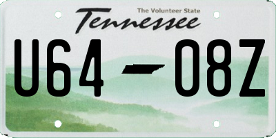 TN license plate U6408Z