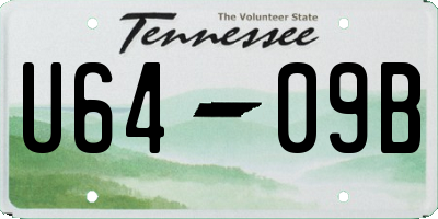 TN license plate U6409B