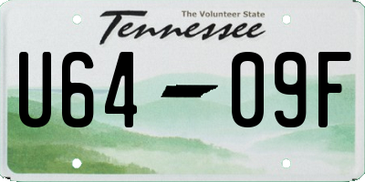 TN license plate U6409F
