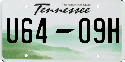 TN license plate U6409H