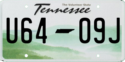 TN license plate U6409J