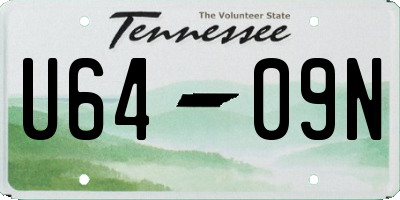 TN license plate U6409N
