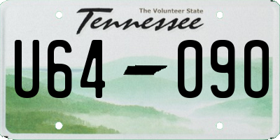 TN license plate U6409O