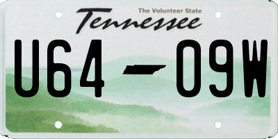 TN license plate U6409W