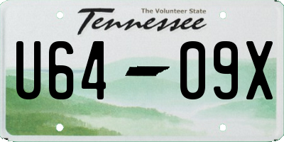 TN license plate U6409X