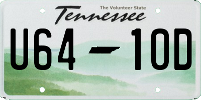 TN license plate U6410D