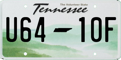 TN license plate U6410F