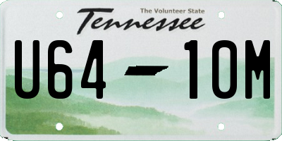 TN license plate U6410M