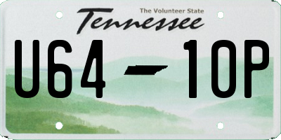 TN license plate U6410P