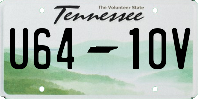 TN license plate U6410V