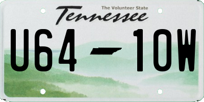 TN license plate U6410W