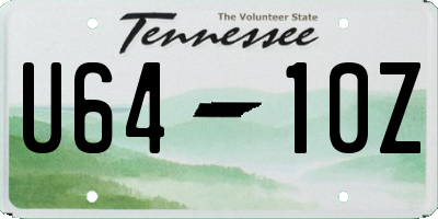 TN license plate U6410Z