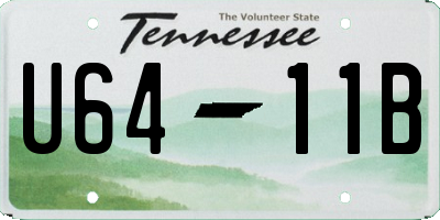 TN license plate U6411B