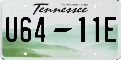 TN license plate U6411E