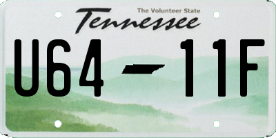 TN license plate U6411F