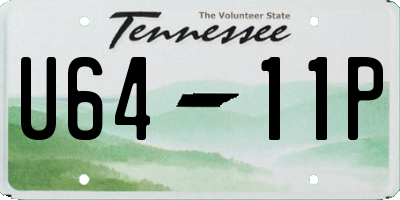 TN license plate U6411P