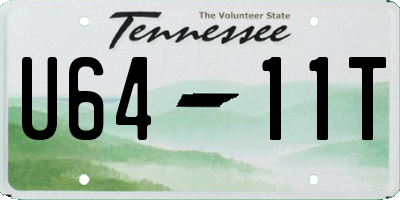 TN license plate U6411T