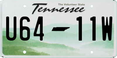TN license plate U6411W