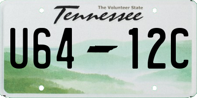 TN license plate U6412C