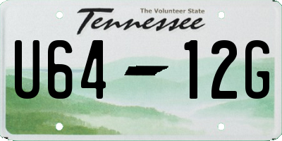 TN license plate U6412G