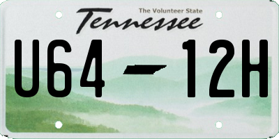 TN license plate U6412H