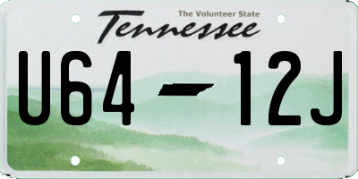 TN license plate U6412J