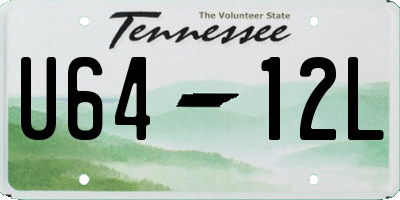 TN license plate U6412L