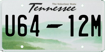 TN license plate U6412M