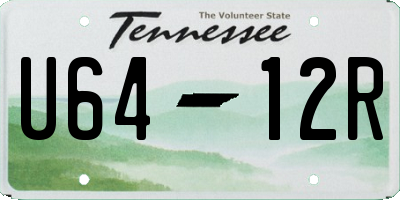 TN license plate U6412R