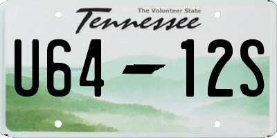 TN license plate U6412S