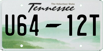 TN license plate U6412T